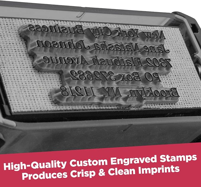 Trodat 4915 Signature Stamp - Custom Text Stamp - Choose from Many Fonts & 15 Ink Colors!