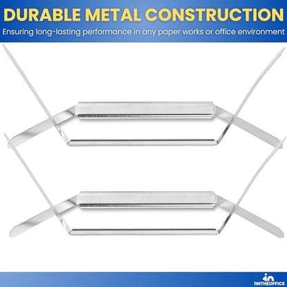 1InTheOffice Paper Fasteners, Prong Fasteners, Metal Fasteners, 2 Inch, 2.75" Center to Center, 100 Pieces/Pack, (100)