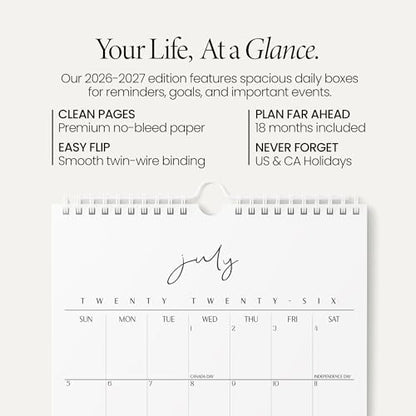 Karto Wall Calendar 2026-2027 11x17 in - Cursive 3.0