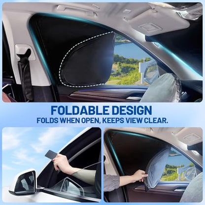 Car Window Shades for Mazda CX-5 2017-2025 Accessories - Full Set 8PCS Side Window Sunshades with Memory Frame & Blackout Fabric, Privacy UV Shield for Camping/Travel - size: Fit for Mazda CX-5 2017-2025