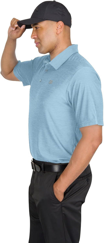 Three Sixty Six Golf Shirts for Men - Dry Fit Short-Sleeve Polo, Athletic Casual Collared T-Shirt