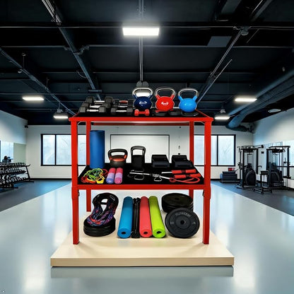 Commercial Heavy Duty Dumbbell/Kettlebell Rack Stand 800LBS | Heavy Duty One-Piece Welded Weight Rack, Anti-Tip Base, Quick 10-Min Assembly, Stores Dumbbells Kettlebells & Fitness Gear