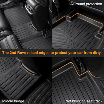 Binmotor-All Weather Car Floor Mats & Cargo Liner for Volvo XC60 2010-2017, TPE Rubber Liners Cargo Trunk Mat for Volvo XC60 Accessories